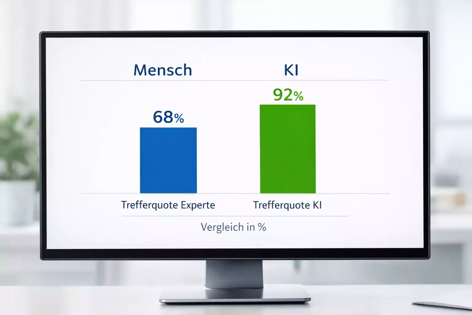 Statistischer Vergleich von Prognosen auf einem Bildschirm