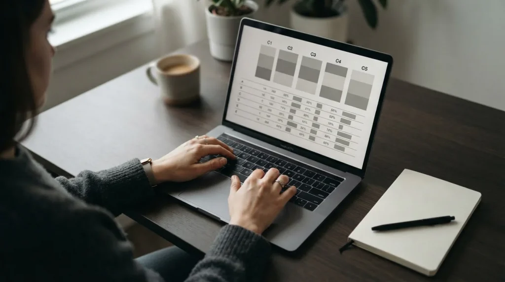Vergleich von Wettanbietern mit Asian Handicap auf einem Laptop-Bildschirm